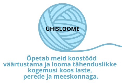 Ühisloome - õpetab meid koostööd väärtustama ja looma tähenduslikke kogemusi koos laste, perede ja meeskonnaga.